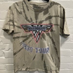 Van Halen Oversized Tshirt 1980 Pro Tour - Tie Dye - small